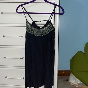 Black spaghetti strap dress